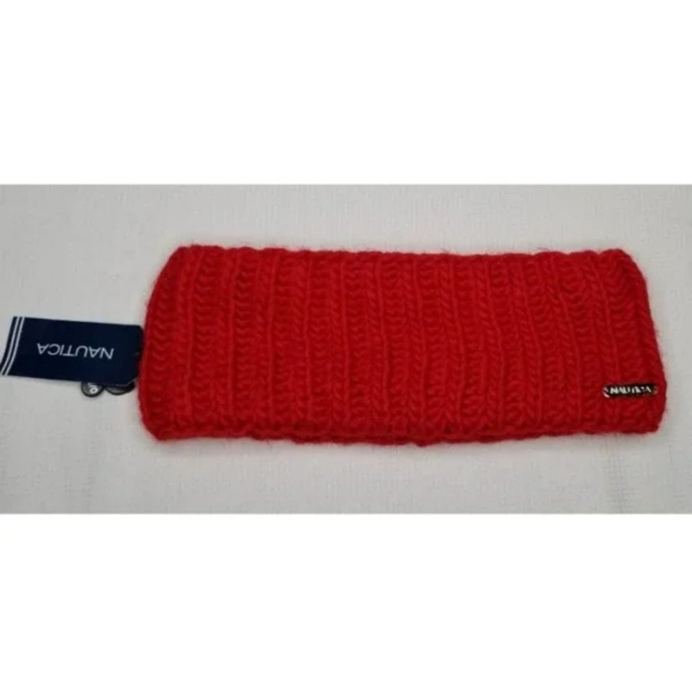 Nautica Women's Cozy Cable Knit Headband Red